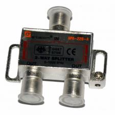Разветвитель антенный 2TB метал белый(226А)с проходом по питанию на все порты