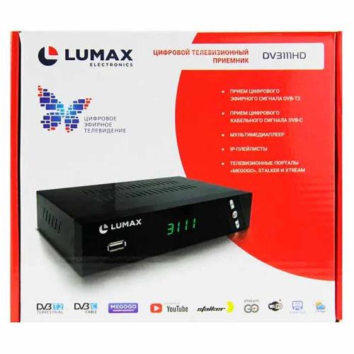 Ресивер цифр. эфир ТВ LUMAX DV3111HD WI FI,Т2+C,2USB,HDMI