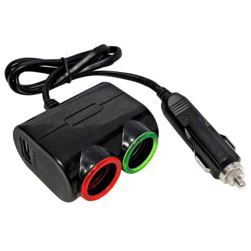 Разветв прикур Olesson 1631 (2 вых.+USB) авто