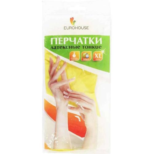 перчатки латексные тонкие ЕвроХаус р.S 3693