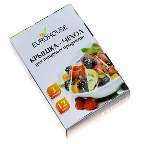 Крышка-чехол д/пищевых продуктов 4шт 14см, 4шт 20см, 4шт 26см 9334