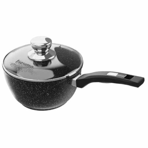 Ковш 1,7л АП Гранит Black Мечта с ручкой и стекл. крышкой 082802