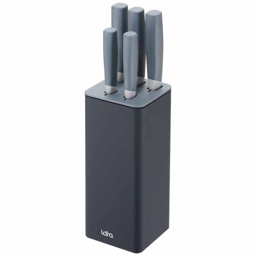 Ножи набор LARA LR05-71 6 предметов,подставка,5 ножей