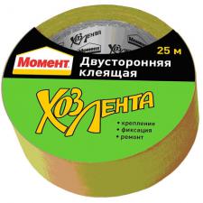 хоз. лента Момент двусторонняя 25м 27769