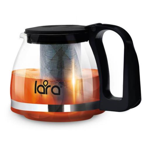 чайник LARA LR06-07 заварочный ,стекл., 0,7л