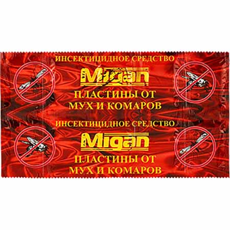Пластины от комаров и мух красные 10шт Супербат