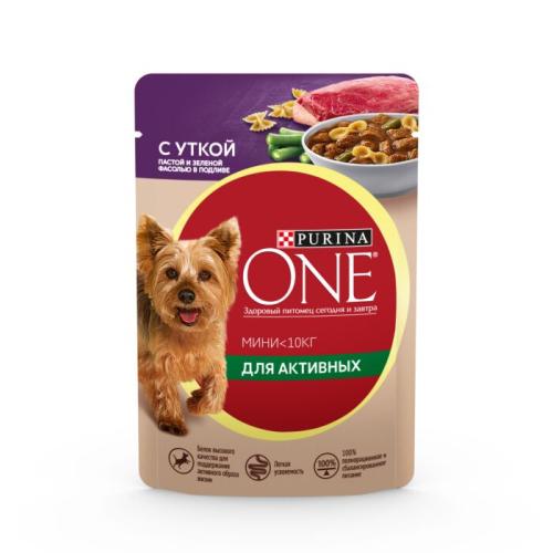 влажн.корм для активных собак Purina ONE МИНИ Утка 85г 12453958