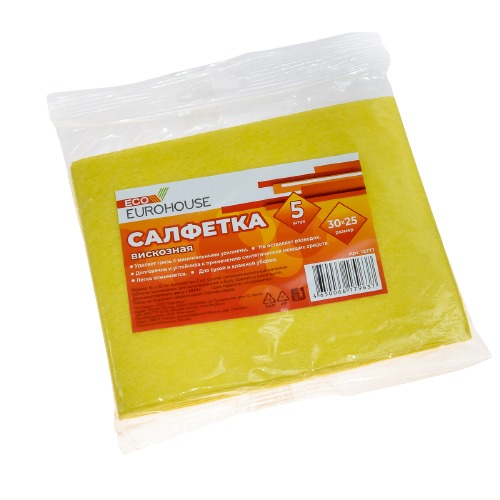 Салфетка из вискозы 30*25см 5шт  ЭКО 13277
