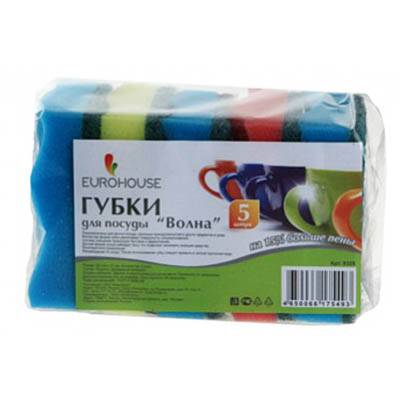 губка для посуды Волна 9329