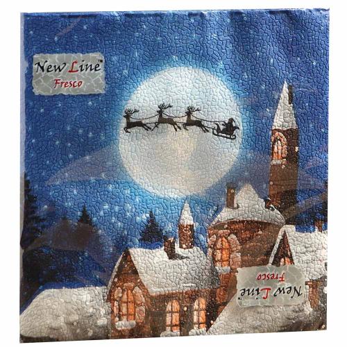 Салфетки бумажные 2-сл. 33*33см New Line Fresco "Новогодняя сказка" 20шт
