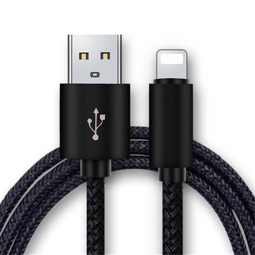 Шнур USB/iPhone 5 плетеный (угловой) 3м