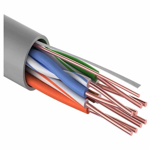 Кабель U/UTP 5e (26AWG) 4PR витая пара, омедненный cерый,305м (01-0048-3)
