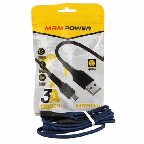 Шнур USB/micro USB MR-80-V8 3А 1,2м нейлон