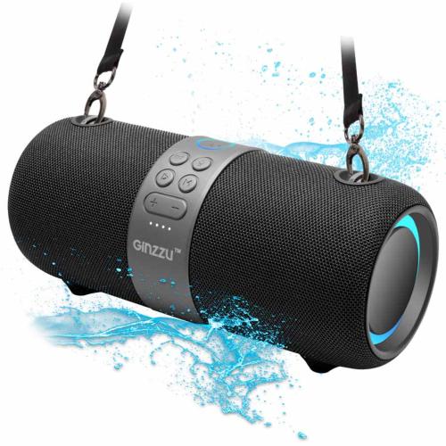 Колонка GINZZU GM-903B Bluetooth 24W/3Ah/TWS/IPX6/USB/FM/RGB