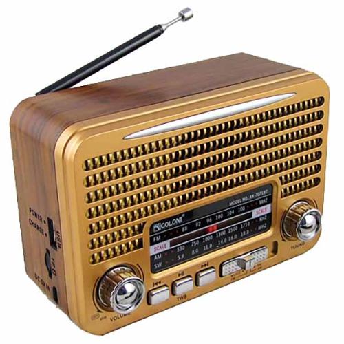 Радиоприемник RX-7071BT (FM,AM,SW1-7) TF,акк 18650,micro USB, Bluetooth