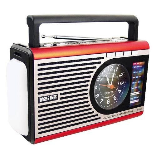 Радиоприемник MEIER 41U/ВТ (FM,AM,SW1/2),сет.SD,USB,фонарь,часы