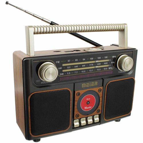Радиоприемник MEIER M-1306ВТ (FM,AM,SW1/2) SD,USB