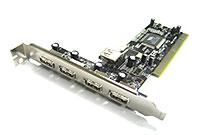 PCI контроллер AgeStar USB2.0 AS-PU241-V,4внеш+1внутр порта