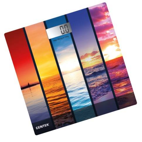 весы CENTEK CT-2421 Закат электронные напольные, до 180кг, LCD 45х28мм..