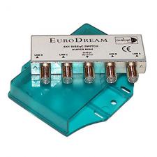 переключатель Diseqc 2.0 4x1 GTP-5400 в пластике, подключ до 4 антенн к 1 ресиверу