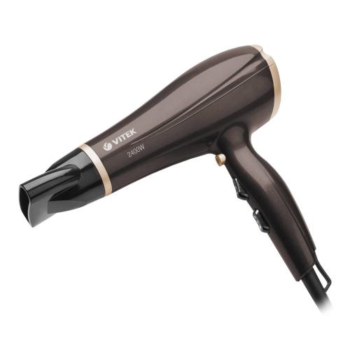 Фен VITEK-8211 2400W турмалин. иониз., 6 реж.,хол.возд.,концентратор
