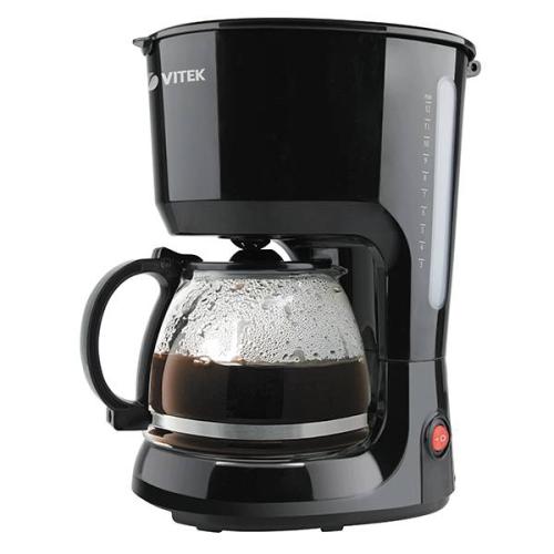 Кофеварка VITEK-1528 750W капельного типа, для молотого кофе, 1.25 л, фильтр пост., противокапельная система