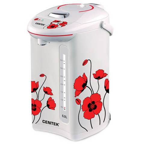 Термопот CENTEK CT-1080Т (5,0л) 750Вт 3 способа под.воды, двойная защита