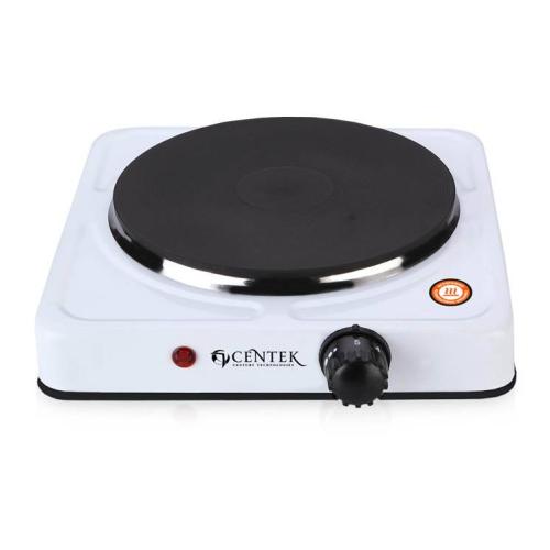 Плита электро CENTEK CT-1506 белая 1000Вт, 1 конф 155мм, чугун блин, индикатор, усиленный корпус..