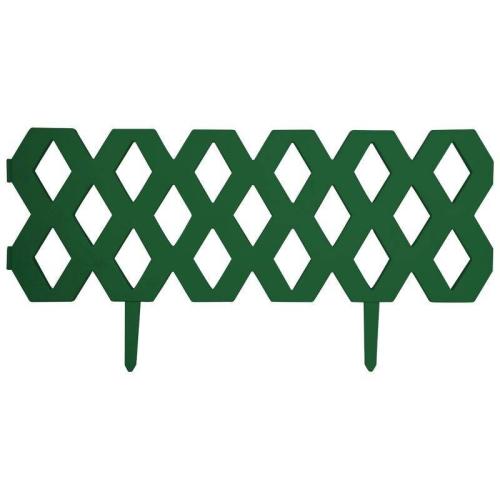 забор Ромб декор.гибкий L=1,2м H=22см (2шт по 60см и 4ножки)т-зел 999137