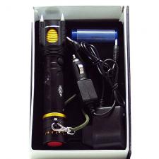 фонарь аккумуляторный 1 светод. 12000-15000W 192 H-T6 мощн.+З/У,с сирен