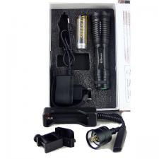 фонарь аккумуляторный 1 светод. 3000-30000W 8483-T6 мощн.+З/У zoom на ружье