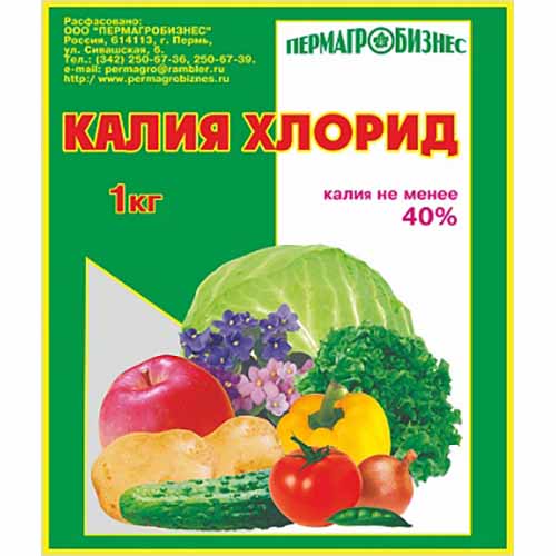 Удобрение Калия хлорид (калий хлористый) 1кг ПермАгробизнес