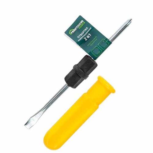 Отвертка комбинированная 2 в 1 PH2/SL6*75мм Praktische Tools О2422