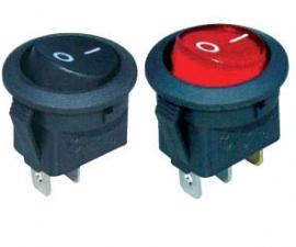 выключ клавишн XW-602BA1(RWB-214ADCA) 3конт желтый/красный250V6.5A