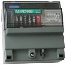 счетчик электроэнергии Меркурий 201.06 10-80А 220В 1тар. ОУ DIN-рейка