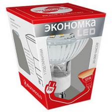 Лампочка LED 5Вт GU10 230v 4500K ЭКОНОМКА