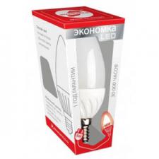 Лампочка LED 5Вт Е27 свеча 230v 4500K ЭКОНОМКА