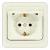 Розетка сетевая UNIVersal Валери с/п з/к с крышкой слоновая кость 16А 220В (Б)-В0029