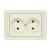 Розетка сетевая двойная UNIVersal Валери с/п б/з слоновая кость 16А 220В Б-В0102