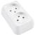 Розетка сетевая двойная б/з накладная MAKEL 45117 белая