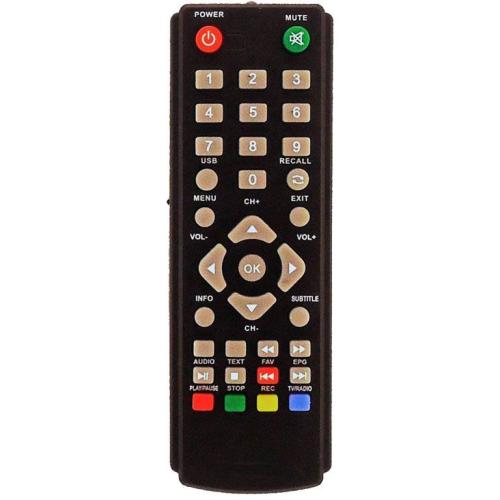 Пульт дистанционного управления GOLDMASTER T-707HD DVB-T2 ресивера цифрового эфирного ТВ