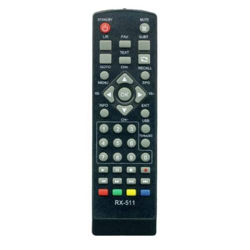 Пульт дистанционного управления REXANT RX-511 DVB-T2 ресивер цифр эф ТВ