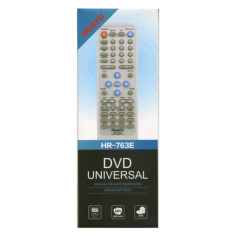 Пульт дистанционного управления универсальный HUAYU HR-763E для DVD 5000 в 1