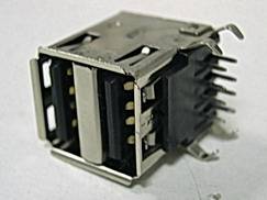 Гнездо USB A на плату двойное(3114)(05-0003) отг по 10шт.